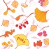 geboortekaartje Herfstbladeren roze voor