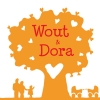Geboortekaartje hartjesboom oranje