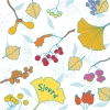 Geboortekaartje herfstbladeren voor