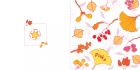 geboortekaartje Herfstbladeren roze buiten