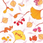 geboortekaartje Herfstbladeren roze voor