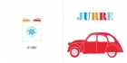 Geboortekaartje-auto-rood-buiten