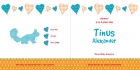 Geboortekaartje eekhoornbaby blauw binnen
