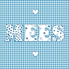Geboortekaartje letters met blokjes