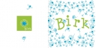 Geboortekaartje letters2 blauw buiten