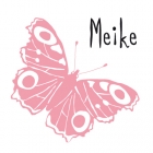 Geboortekaartje-roze-vlinder