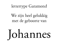font Garamond