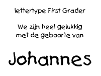 font First Grader